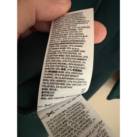 GAP Textured Fit & Flare Green Flutter Dress Career Holiday Party Size 6 TALL - Picture 9 of 13